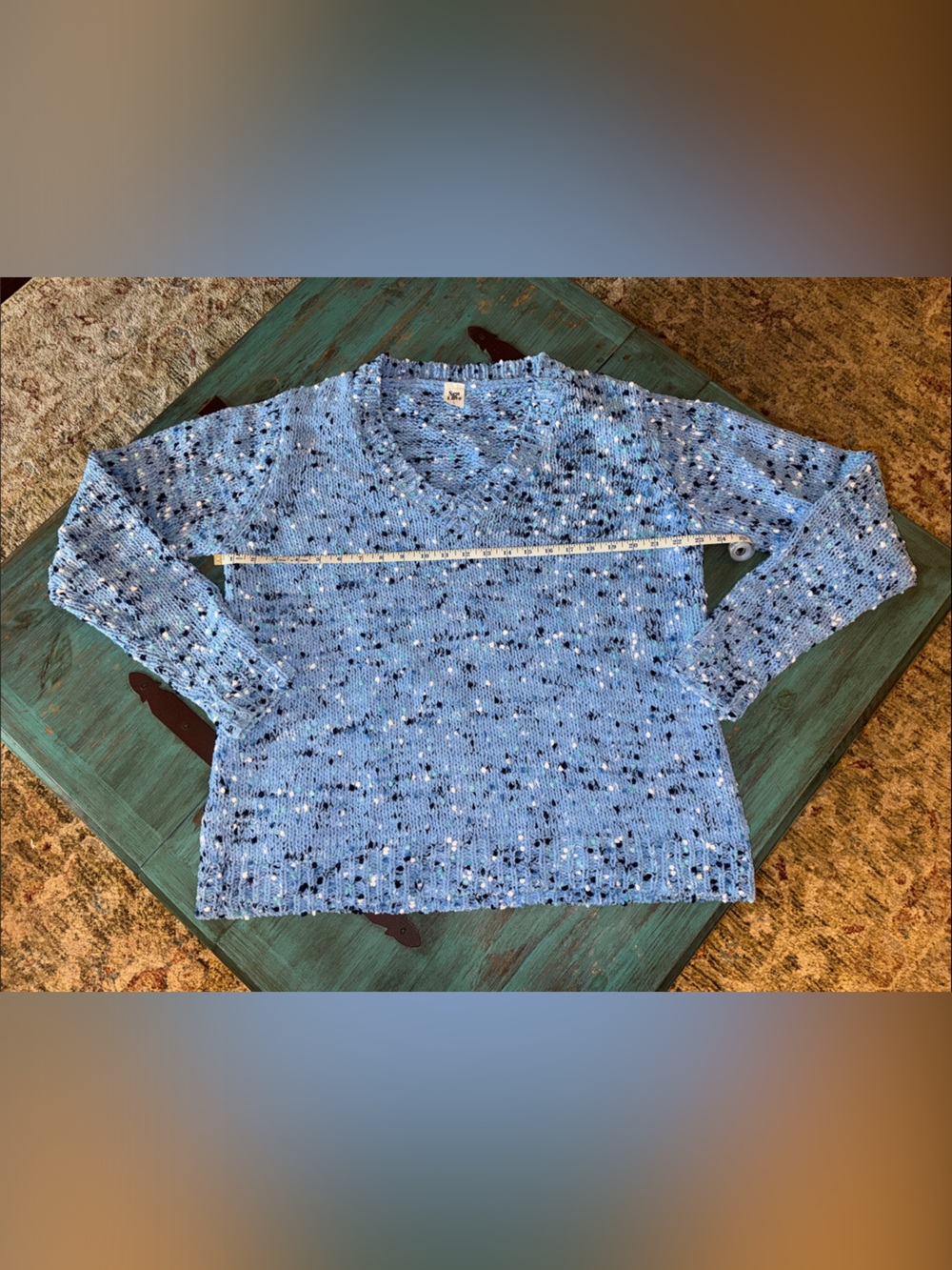 Sew In Love Light Blue Popcorn Knit Sweater